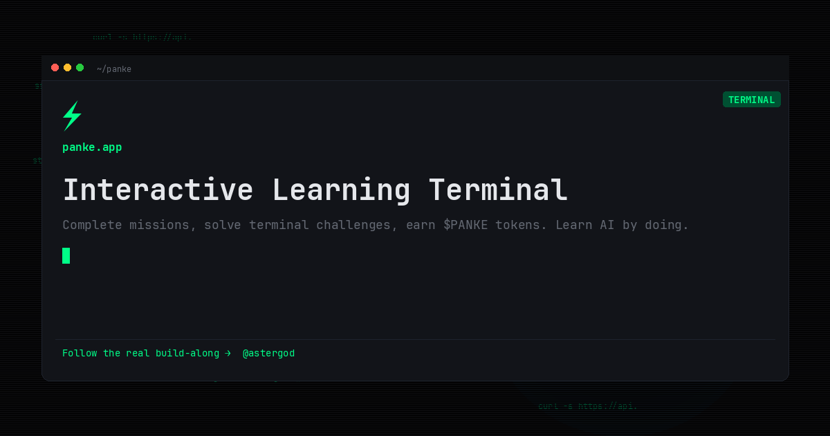 Learning Terminal — panke.app